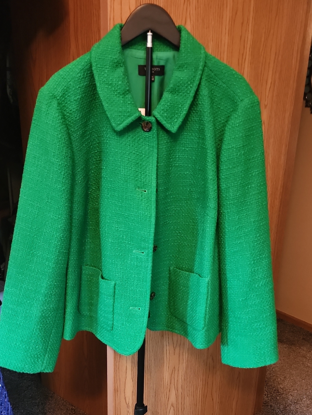 Talbots Kelly Green Tweed Jacket